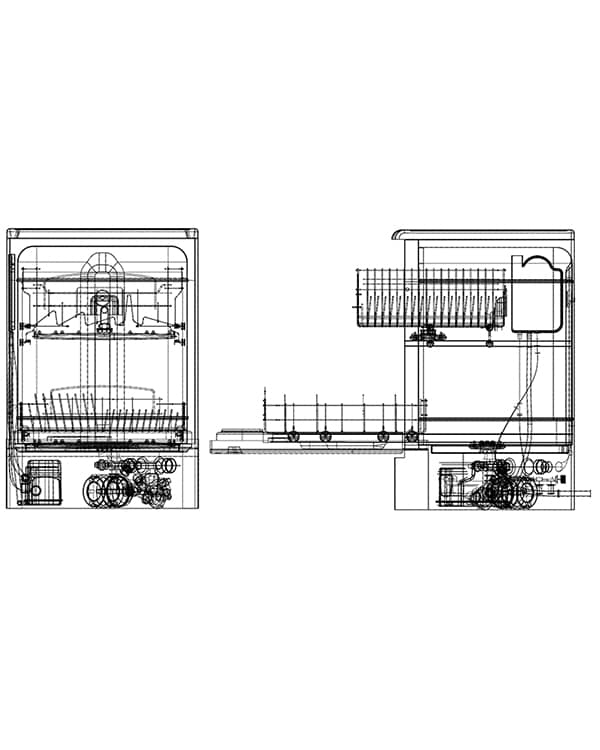 Layout generale di progetto di lavastoviglie