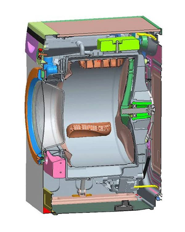 Layout funzionale per progettazione lavatrice