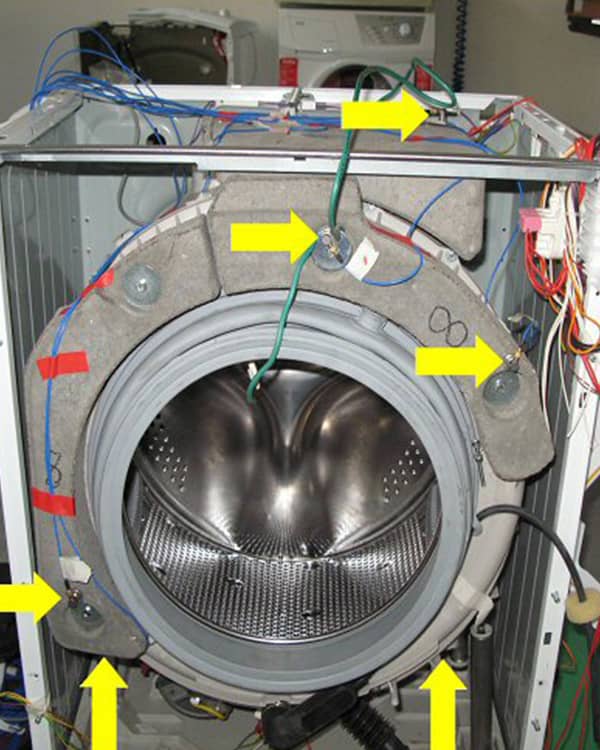 Test di laboratorio su prototipo lavatrice